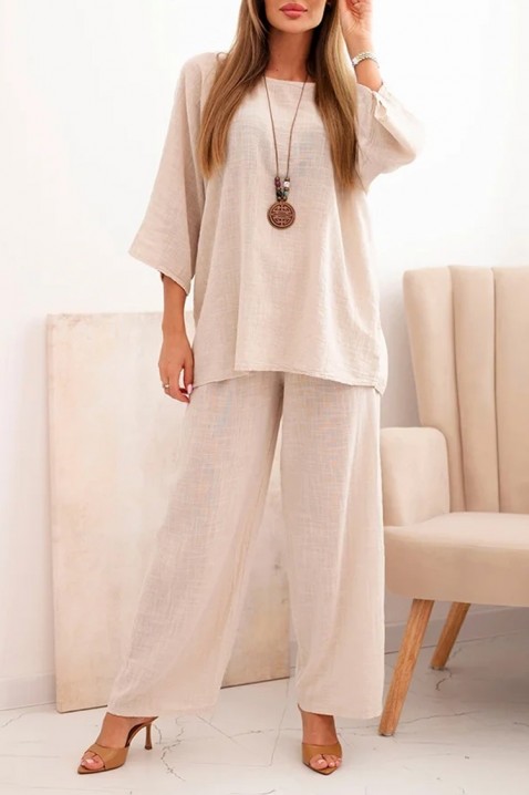 Komplet SERTILMA BEIGE, Kolor :  beżowy, IVET.PL - Modna odzież