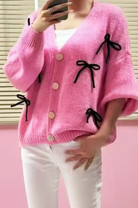 Kardigan UNIKANA PINK, Kolor : różowy, IVET.PL - Modna odzież
