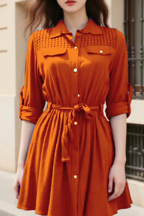 Sukienka DELFERZA ORANGE, Kolor : pomarańczowy, IVET.PL - Modna odzież