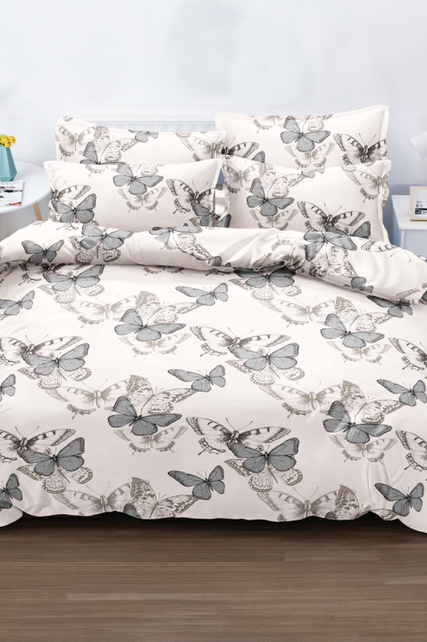 Komplet pościeli LEONEFA 200x220 cm bawełna - 3 elementy, Kolor : biały, IVET.PL - Modna odzież