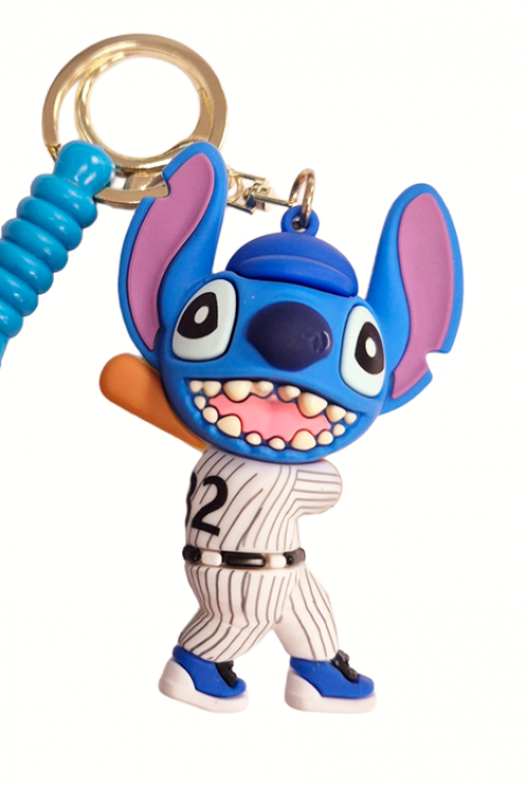 Akcesorium do kluczy, placaków i toreb STITCH Baseball White, Kolor : biały, IVET.PL - Modna odzież