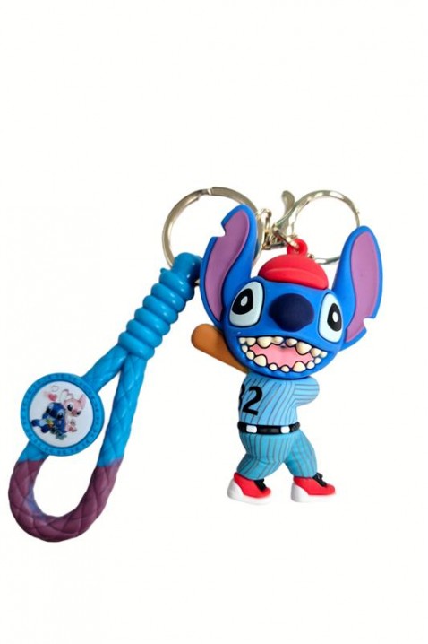 Akcesorium do kluczy, placaków i toreb STITCH Baseball SKY, Kolor : błękitny, IVET.PL - Modna odzież