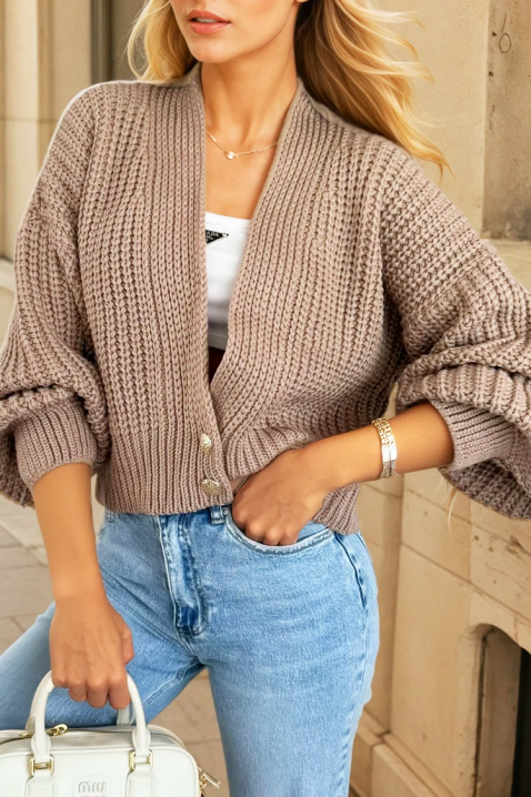 Kardigan VLANENA BEIGE, Kolor :  beżowy, IVET.PL - Modna odzież