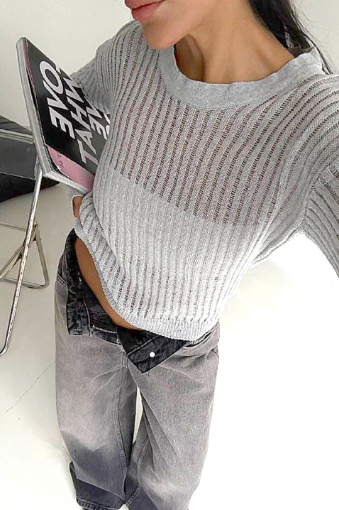 Sweter DELUANA GREY, Kolor : szary, IVET.PL - Modna odzież