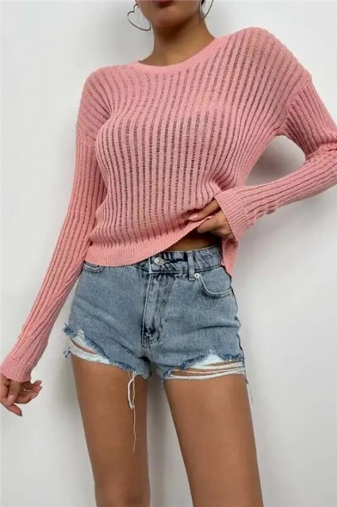 Sweter DELUANA PINK, Kolor : różowy, IVET.PL - Modna odzież