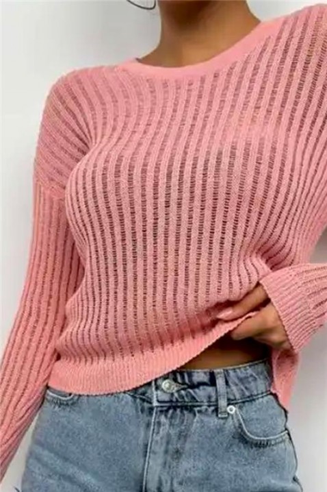 Sweter DELUANA PINK, Kolor : różowy, IVET.PL - Modna odzież