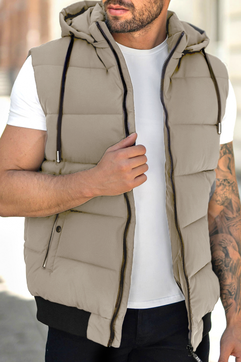 Kamizelka MAKROZO BEIGE, Kolor :  beżowy, IVET.PL - Modna odzież