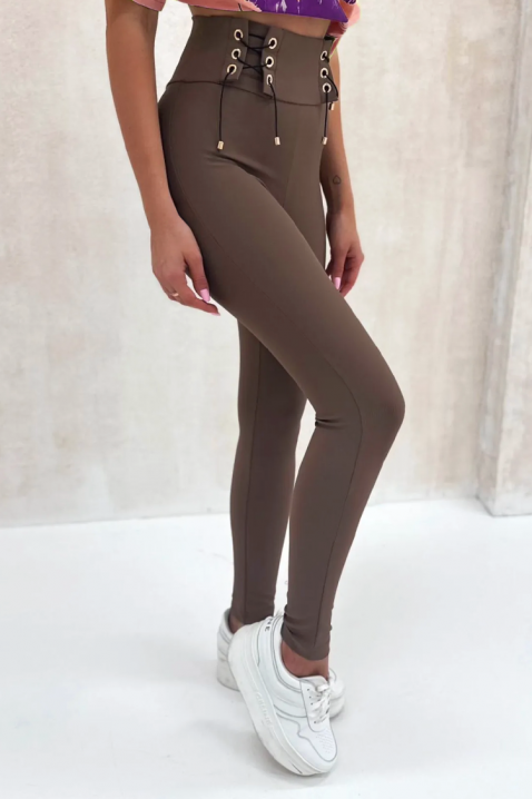 Legginsy LENAYA, Kolor : brązowy, IVET.PL - Modna odzież