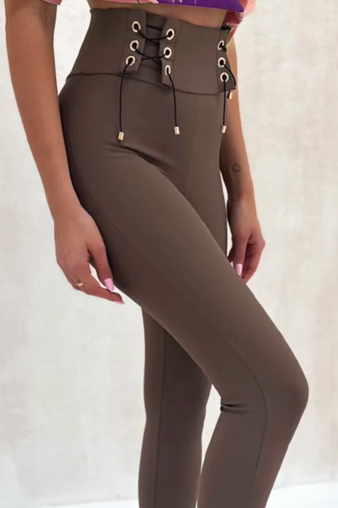 Legginsy LENAYA, Kolor : brązowy, IVET.PL - Modna odzież