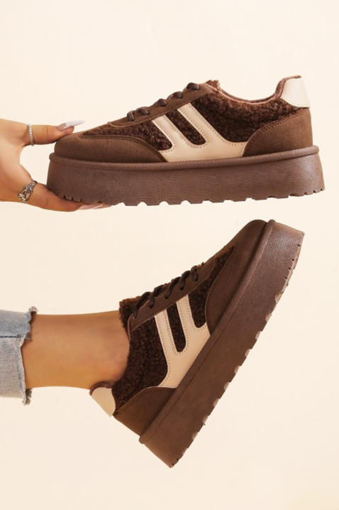 Sneakersy ELHONZA, Kolor : brązowy, IVET.PL - Modna odzież
