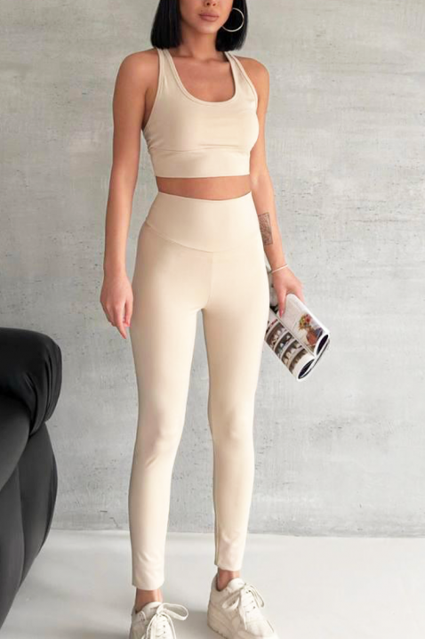 Komplet sportowy ZELDORA BEIGE, Kolor :  beżowy, IVET.PL - Modna odzież