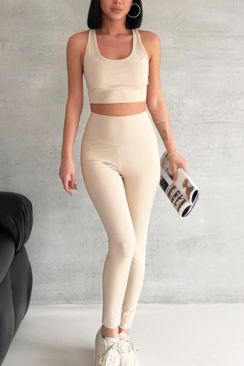 Komplet sportowy ZELDORA BEIGE, Kolor :  beżowy, IVET.PL - Modna odzież