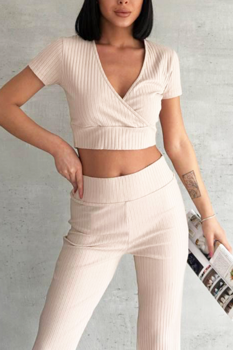 Komplet ELIANZA BEIGE, Kolor :  beżowy, IVET.PL - Modna odzież