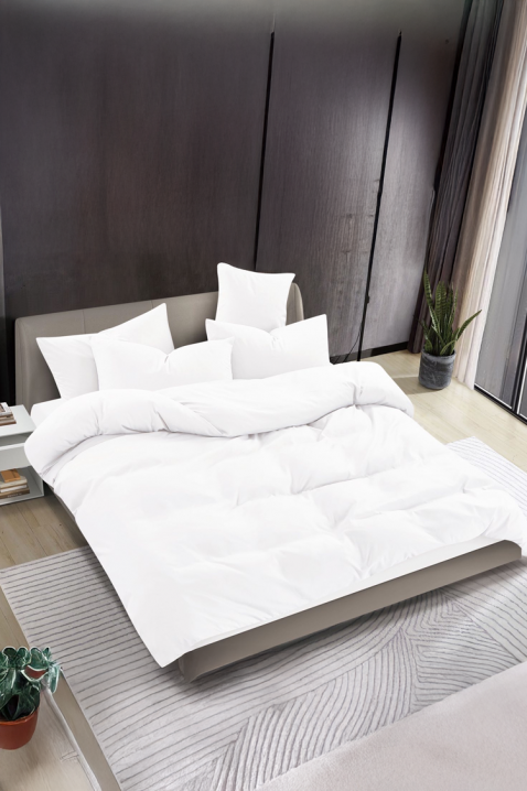Komplet pościeli SOLPESA WHITE 160x200 cm bawełna - 3 elementy, Kolor : biały, IVET.PL - Modna odzież