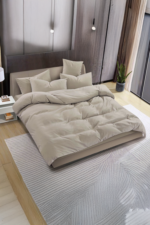 Komplet pościeli SOLPESA BEIGE 160x200 cm bawełna - 3 elementy, Kolor :  beżowy, IVET.PL - Modna odzież