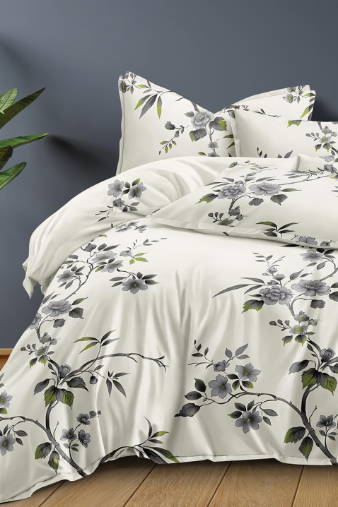 Komplet pościeli MOLGEVA 200x220 cm bawełna - 4 elementy, Kolor : biały, IVET.PL - Modna odzież