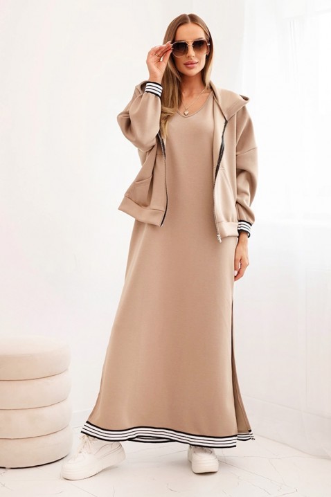 Komplet BRENDONA BEIGE, Kolor :  beżowy, IVET.PL - Modna odzież