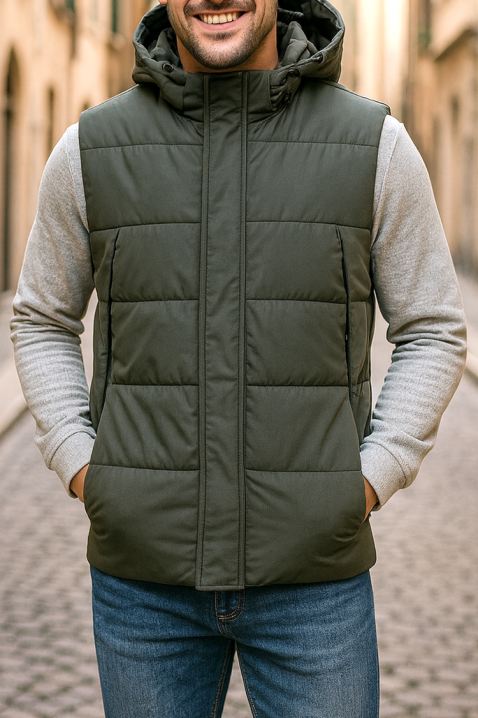 Kamizelka KONEKTO KHAKI, Kolor : khaki, IVET.PL - Modna odzież
