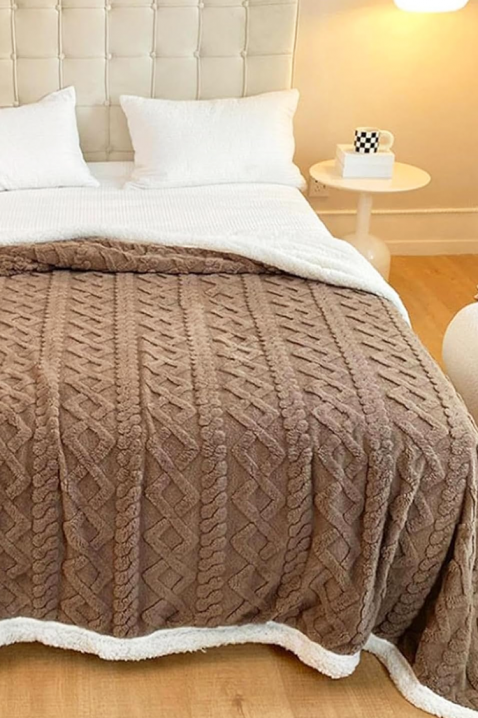 Narzuta na łóżko ERTIOLJA BROWN 160х200 cm, Kolor : brązowy, IVET.PL - Modna odzież