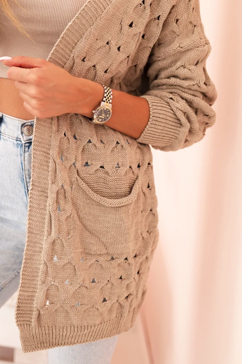 Kardigan NELFORLIA BEIGE, Kolor :  beżowy, IVET.PL - Modna odzież