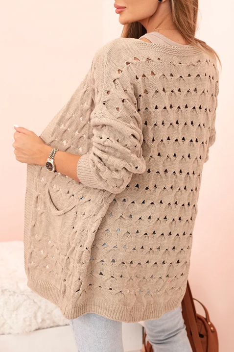 Kardigan NELFORLIA BEIGE, Kolor :  beżowy, IVET.PL - Modna odzież