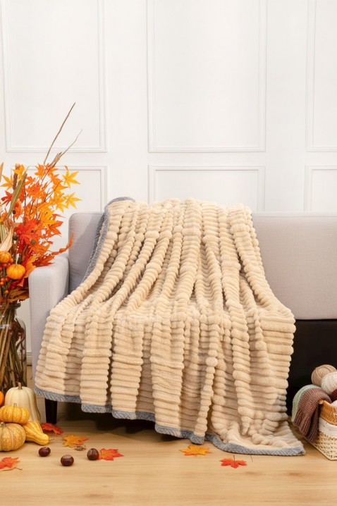 Koc JERLONDA BEIGE 200x220 cm, Kolor :  beżowy, IVET.PL - Modna odzież