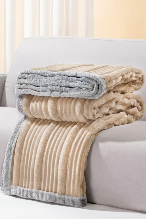 Koc JERLONDA BEIGE 200x220 cm, Kolor :  beżowy, IVET.PL - Modna odzież