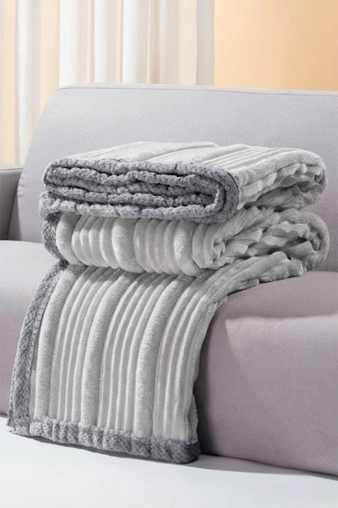 Koc JERLONDA LIGHT GREY 200x220 cm, Kolor : jasnnoszary, IVET.PL - Modna odzież