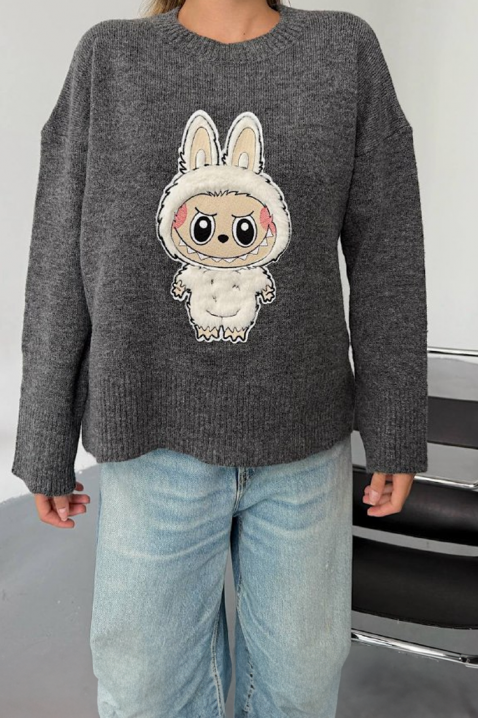 Sweter LABUNZA GREY, Kolor : szary, IVET.PL - Modna odzież