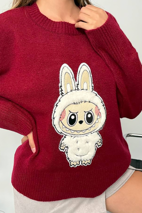 Sweter LABUNZA RED, Kolor : czerwony, IVET.PL - Modna odzież