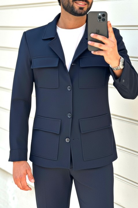 Płaszcz KARMOLO NAVY, Kolor : granatowy, IVET.PL - Modna odzież