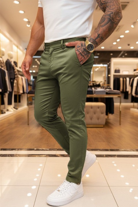 Spodnie MALROVO KHAKI, Kolor : khaki, IVET.PL - Modna odzież