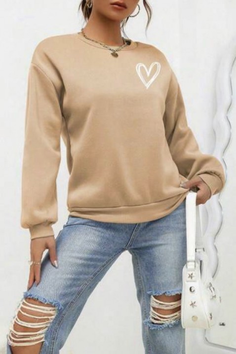 Bluzka BRENOLZA BEIGE, Kolor :  beżowy, IVET.PL - Modna odzież