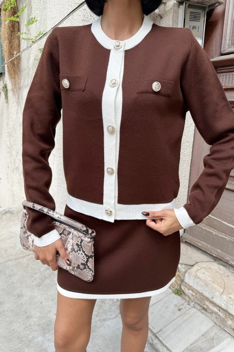 Komplet GRIFONZA BROWN, Kolor : brązowy, IVET.PL - Modna odzież