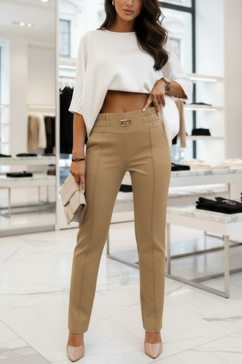 Spodnie MELKORDA BEIGE, Kolor :  beżowy, IVET.PL - Modna odzież
