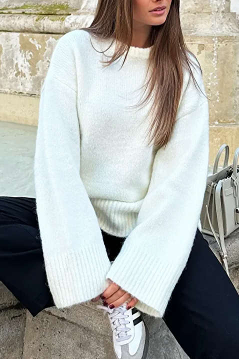 Sweter JELFORDA WHITE, Kolor : biały, IVET.PL - Modna odzież