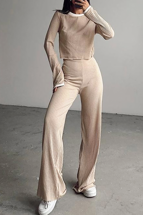 Komplet MLEZANA BEIGE, Kolor :  beżowy, IVET.PL - Modna odzież