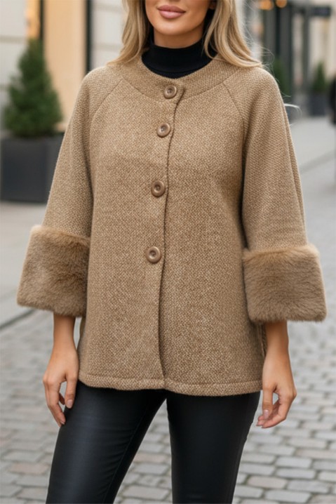 Płaszcz KRENINA BEIGE, Kolor :  beżowy, IVET.PL - Modna odzież