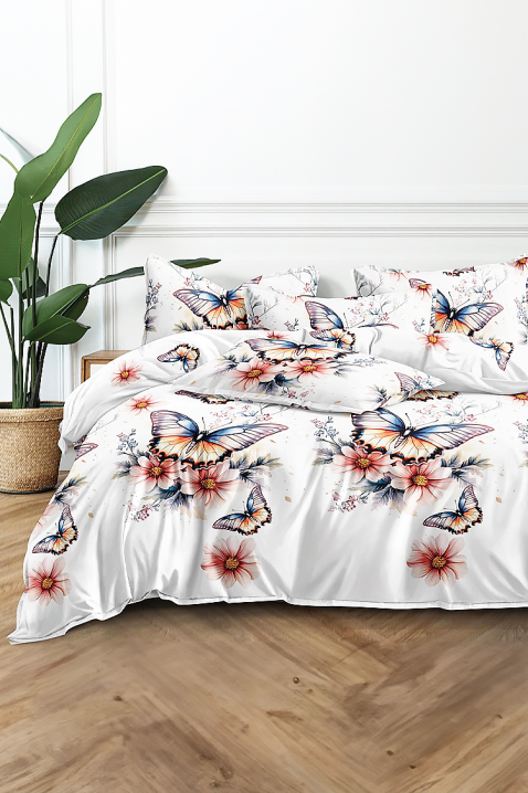Komplet pościeli ZIOTERFA 200x220 cm bawełna - 4 elementy, Kolor : biały, IVET.PL - Modna odzież