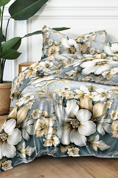Komplet pościeli PIONEHA 180x200 cm bawełna - 3 elementy, Kolor : szary, IVET.PL - Modna odzież