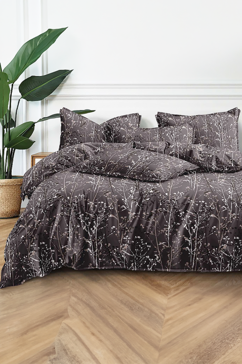 Komplet pościeli DRONELMA 200x220 cm bawełna - 4 elementy, Kolor : czarny, IVET.PL - Modna odzież