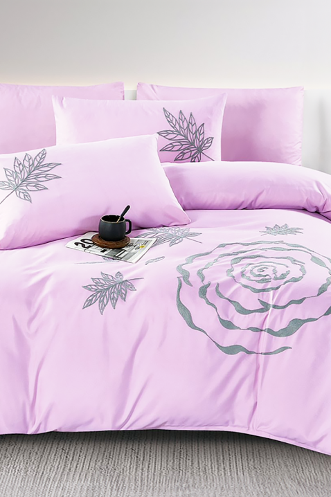 Komplet pościeli BIOGELNA PINK 200x220 cm bawełna - 4 elementy, Kolor : różowy, IVET.PL - Modna odzież