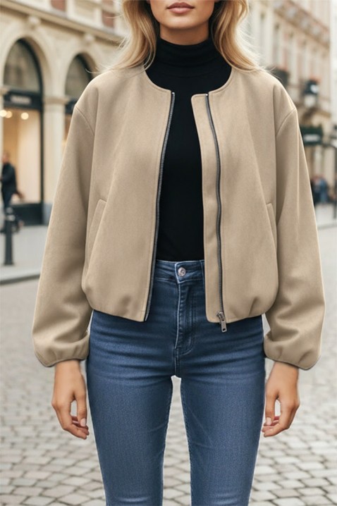Kurtka UNILMEFA BEIGE, Kolor :  beżowy, IVET.PL - Modna odzież