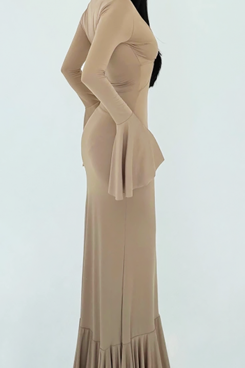 Sukienka LENZEDA BEIGE, Kolor :  beżowy, IVET.PL - Modna odzież