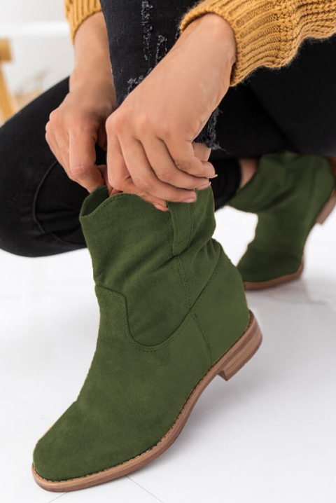 Botki BOMBEDA, Kolor : khaki, IVET.PL - Modna odzież
