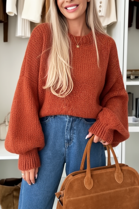 Sweter COMFINA ORANGE, Kolor : pomarańczowy, IVET.PL - Modna odzież