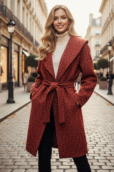 Płaszcz GRAZLENA BRICK RED, Kolor : kolor płytki, IVET.PL - Modna odzież