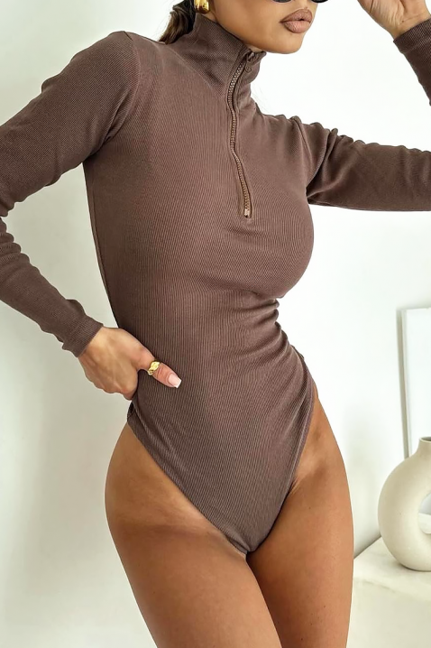 Body - bluzka KERMOLZA BROWN, Kolor : brązowy, IVET.PL - Modna odzież