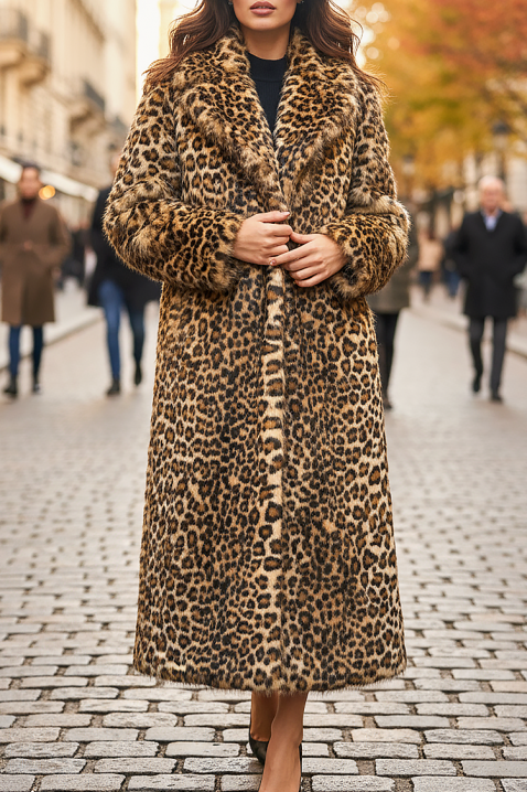 Płaszcz GROXELRA, Kolor : panterka, IVET.PL - Modna odzież