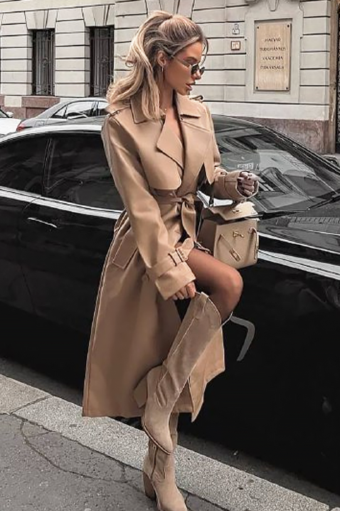 Trencz FENZOLDA BEIGE, Kolor :  beżowy, IVET.PL - Modna odzież